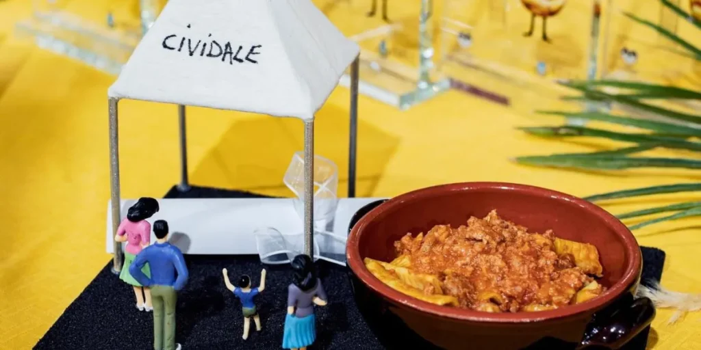 Piatto di Maccheroni al Pettine di Cividale durante il Palio del Pettine delle Valli Mirandolesi