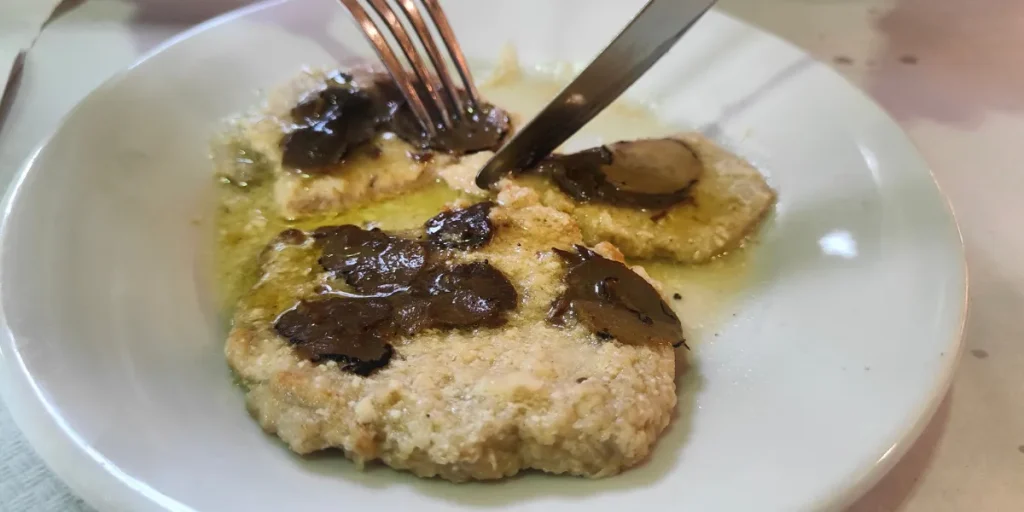 Scaloppina al tartufo alla Tartufesta di Pianoro