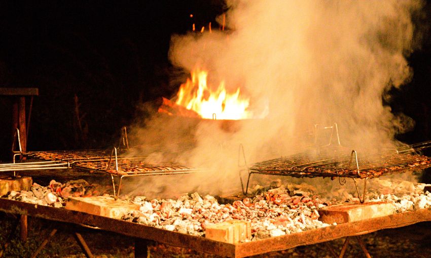 griglia sul fuoco